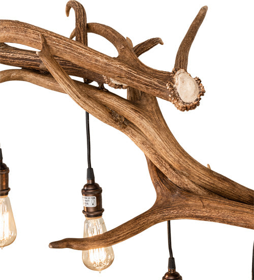 Meyda 52" Long Antlers 8 Light Oblong Chandelier- 238960