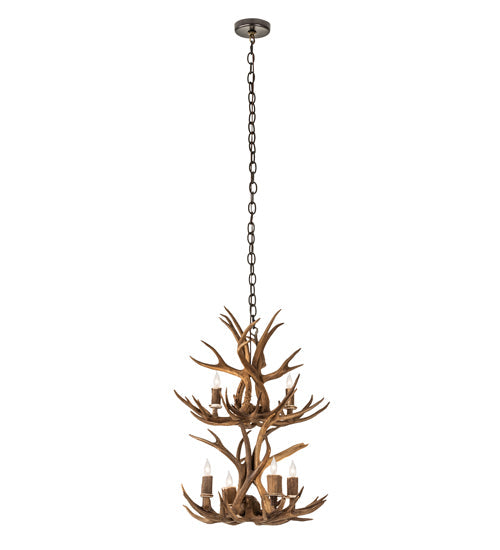 Meyda 20" Wide Antlers 6 Light Two Tier Chandelier- 240289