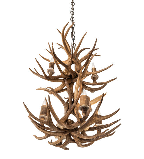 Meyda 20" Wide Antlers 6 Light Two Tier Chandelier- 240289