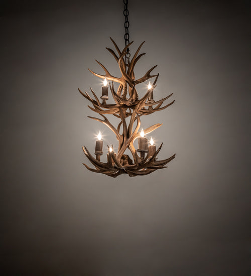 Meyda 20" Wide Antlers 6 Light Two Tier Chandelier- 240289