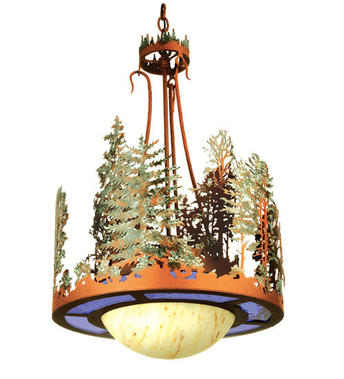 Meyda 18" Wide Pine Lake Cedar Inverted Pendant 241414