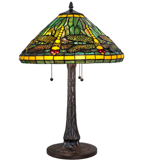 Meyda 22" High Tiffany Dragonfly Table Lamp- 241975