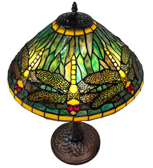 Meyda 22" High Tiffany Dragonfly Table Lamp- 241975