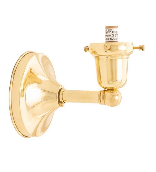 Meyda 5" Wide Polished Brass 1 Light Wall Sconce Hardware 243627