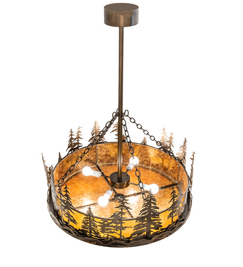 Meyda 36" Wide Tall Pines Inverted Pendant 244123