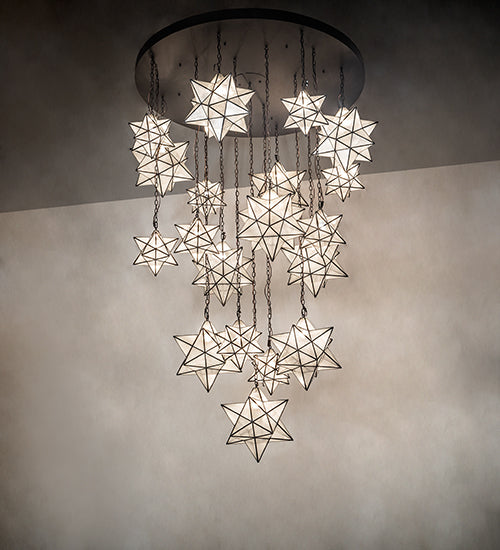 Meyda 72" Wide Moravian Star 19 Light Cascading Chandelier 245098