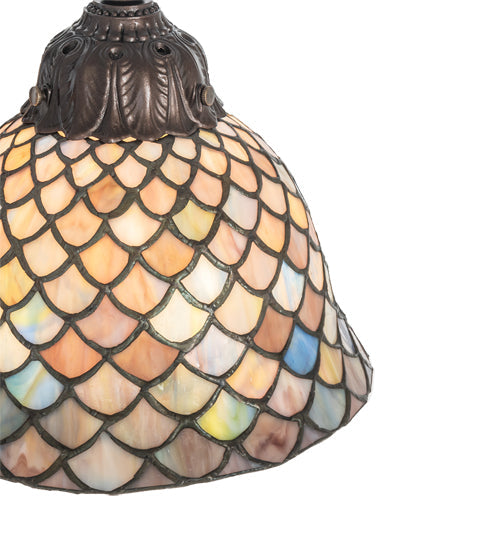 Meyda 23" High Tiffany Fishscale 3 Light Table Lamp - 245479