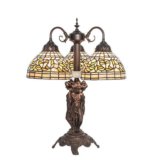 Meyda 23" High Tiffany Turning Leaf Table Lamp - 245480