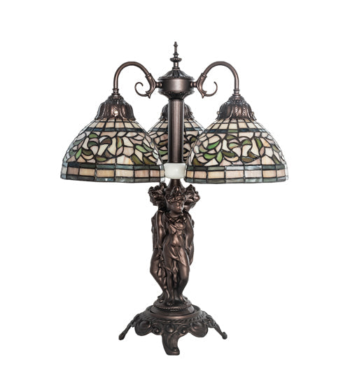 Meyda 23" High Tiffany Turning Leaf Table Lamp - 245480