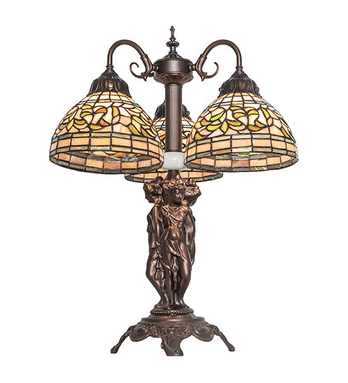 Meyda 23" High Tiffany Turning Leaf Table Lamp - 245480