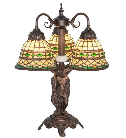 Meyda 23" High Tiffany Roman 3 Light Table Lamp- 245484