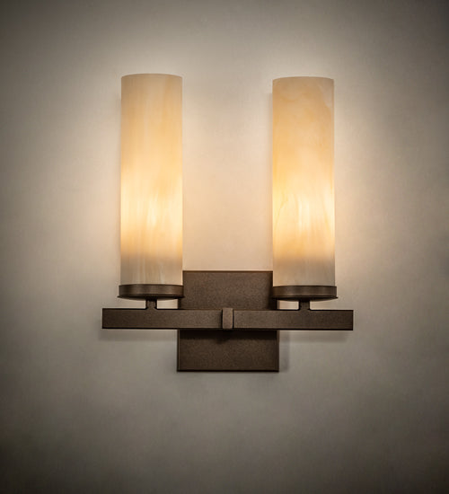 Meyda 12" Wide Dante 2 Light Wall Sconce 246171