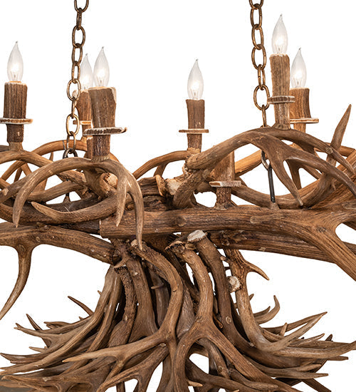 Meyda 50" Long Antlers 10 Light Oblong Chandelier- 247232