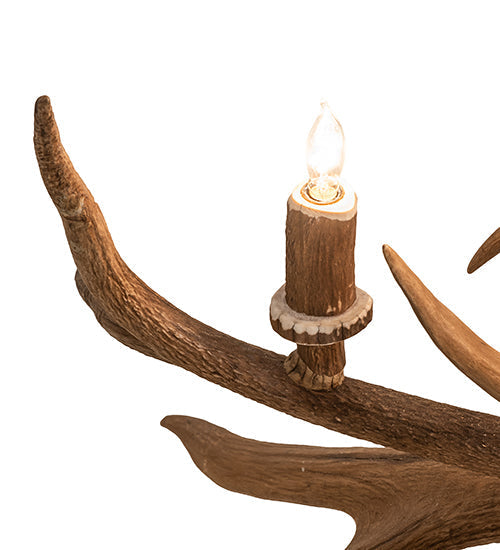 Meyda 50" Long Antlers 10 Light Oblong Chandelier- 247232