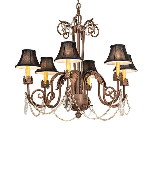 Meyda 28" Wide Lindsay 6 Light Chandelier- 247387