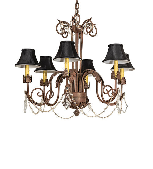 Meyda 28" Wide Lindsay 6 Light Chandelier- 247387