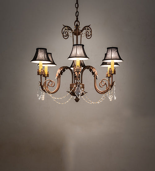 Meyda 28" Wide Lindsay 6 Light Chandelier- 247387