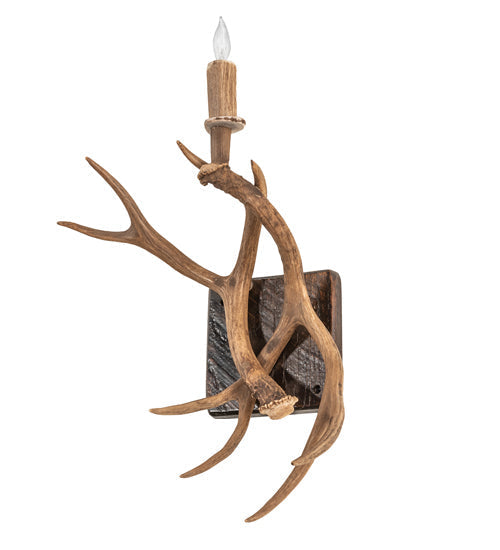 Meyda 14" Wide Antlers Elk & Mule Deer Wall Sconce- 247849