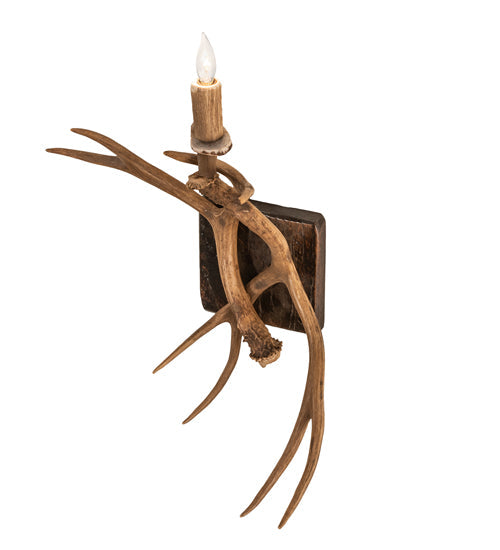 Meyda 14" Wide Antlers Elk & Mule Deer Wall Sconce- 247849