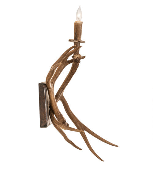 Meyda 14" Wide Antlers Elk & Mule Deer Wall Sconce- 247849