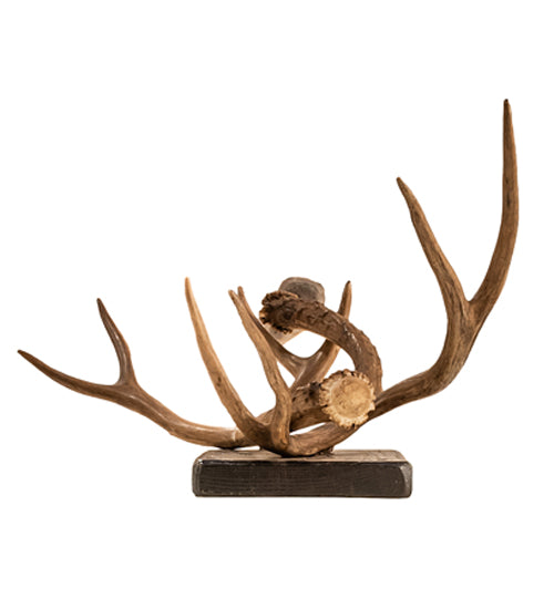 Meyda 14" Wide Antlers Elk & Mule Deer Wall Sconce- 247849