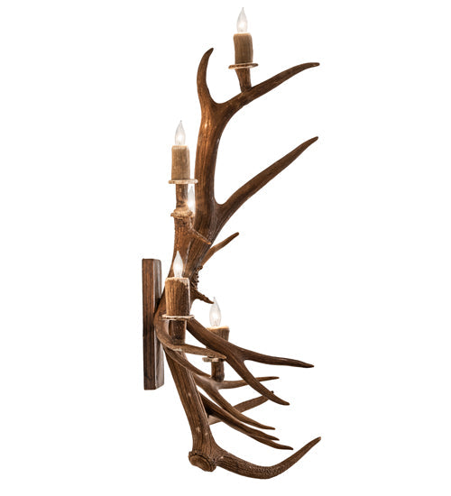 Meyda 21" Wide Antlers Elk & Mule Deer 5 Light Wall Sconce- 247860