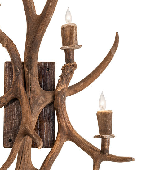 Meyda 21" Wide Antlers Elk & Mule Deer 5 Light Wall Sconce- 247860