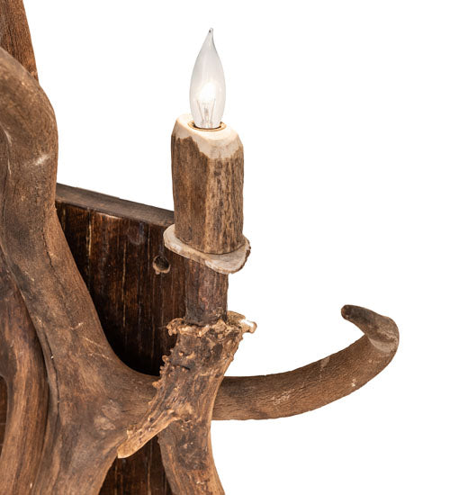 Meyda 21" Wide Antlers Elk & Mule Deer 5 Light Wall Sconce- 247860