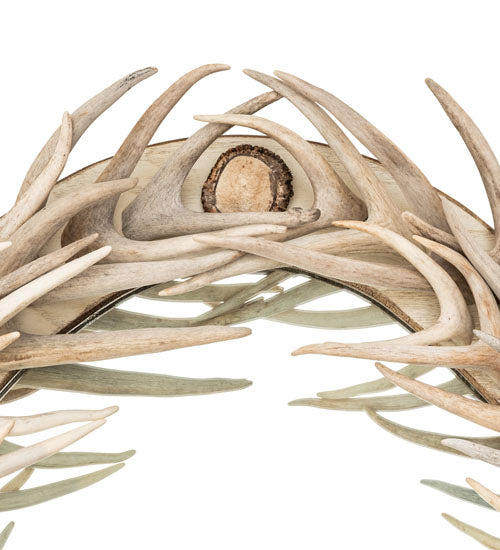 Meyda 36" Wide X 48" High Antlers Mule Deer Oval Mirror- 247866