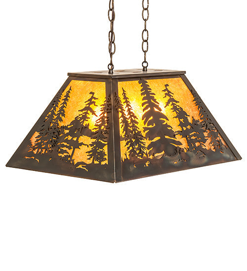 Meyda 24" Long Tall Pines Oblong Pendant 248521