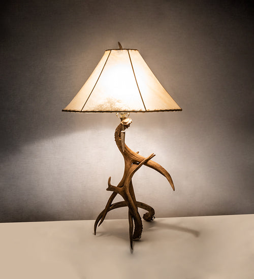 Meyda 34" High Antlers Elk & Mule Deer Table Lamp- 249163