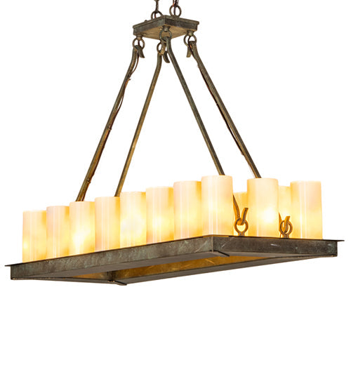 Meyda 39" Long Loxley 18 Light Oblong Chandelier 249385