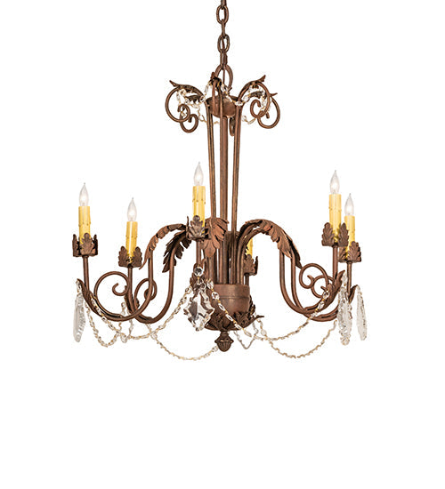 Meyda 30" Wide Lindsay 6 Light Chandelier- 249787