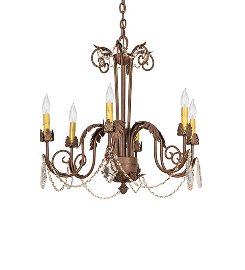 Meyda 30" Wide Lindsay 6 Light Chandelier- 249787