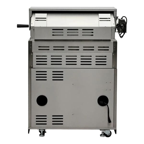 FORNO Bulnes Outdoor Kitchen 30-Inch BBQ 60,000 BTU, with Sear, Rotisserie Infrared Burners, 1.8 Cu.Ft. Beverage Center, & Black/White Countertops