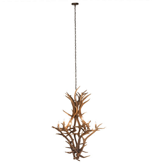 Meyda 42" Wide Antlers Elk & Mule Deer 8 Light Chandelier- 251158