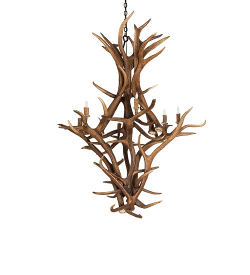 Meyda 42" Wide Antlers Elk & Mule Deer 8 Light Chandelier- 251158