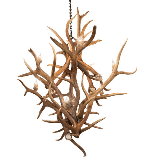 Meyda 42" Wide Antlers Elk & Mule Deer 8 Light Chandelier- 251158