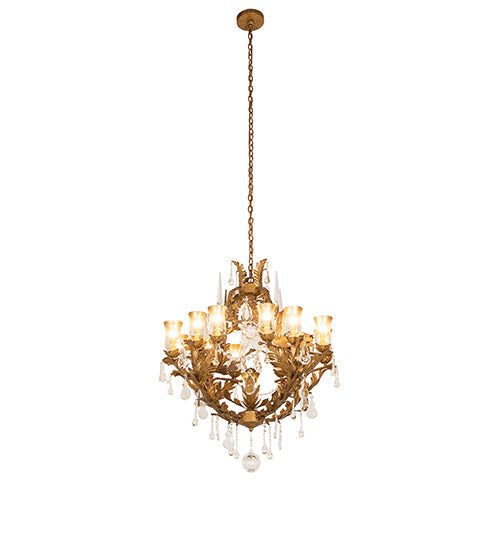 Meyda 30" Wide French Baroque 13 Light Chandelier- 251904