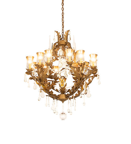 Meyda 30" Wide French Baroque 13 Light Chandelier- 251904