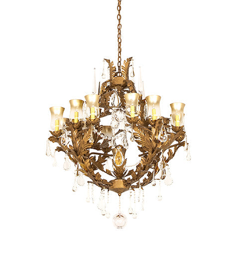 Meyda 30" Wide French Baroque 13 Light Chandelier- 251904