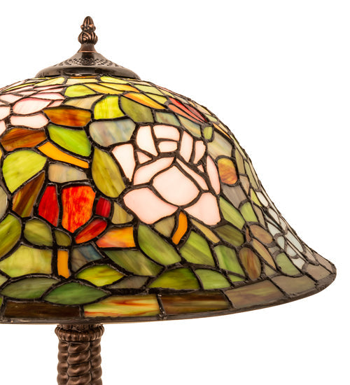 Meyda 23" High Tiffany Rosebush Table Lamp- 251920