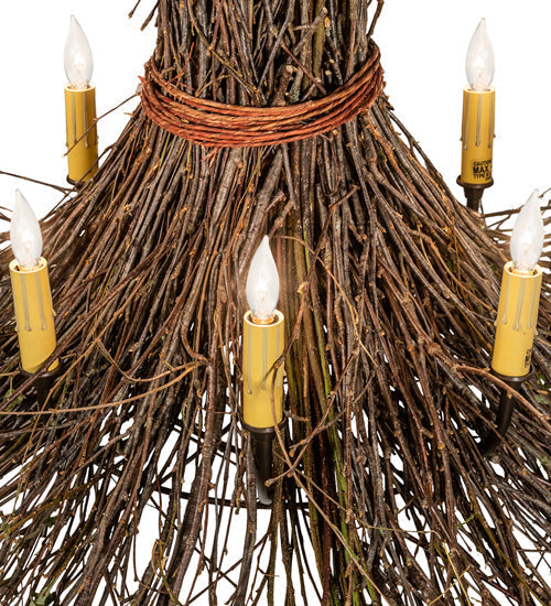 Meyda 36" Wide Twigs 8 Light Chandelier 251958