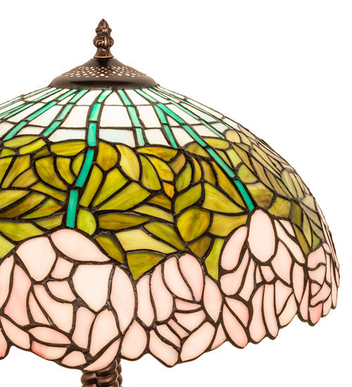 Meyda 23" Wide Tiffany Cabbage Rose Table Lamp- 251964