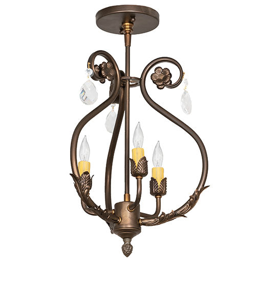 Meyda 12" Wide Antonia 3 Light Chandelier- 252343