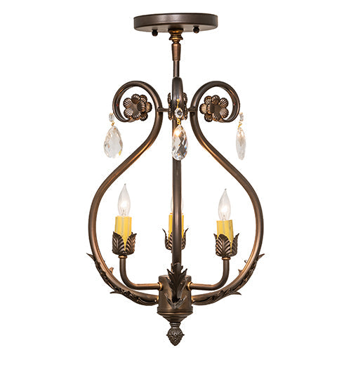 Meyda 12" Wide Antonia 3 Light Chandelier- 252343