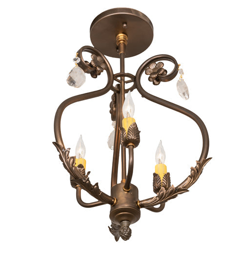 Meyda 12" Wide Antonia 3 Light Chandelier- 252343