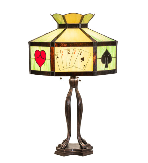 Meyda 32.5" High Poker Face Table Lamp- 252404