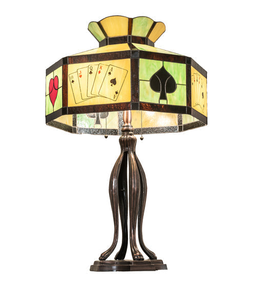 Meyda 32.5" High Poker Face Table Lamp- 252404