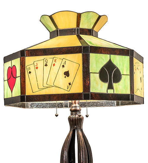 Meyda 32.5" High Poker Face Table Lamp- 252404